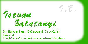 istvan balatonyi business card